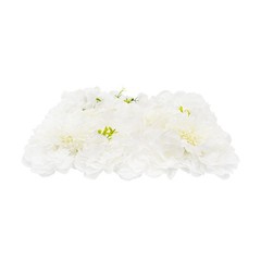 6pcs 15*15in White Artificial Flower Wall Panels Venue Background Floral Decor
