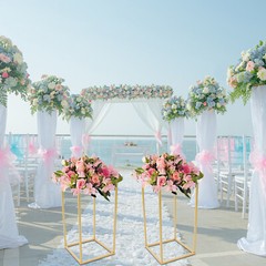 2X Metal Flower Stand Balloon Column Vase Party Centerpieces Wedding Decoration