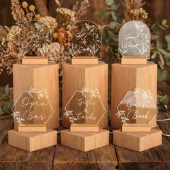 LED Light-Up Acrylic Event Sign for Ceremony | Guest Book Sign