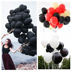 110pcs Black Balloon 12 inch, Black Latex Balloons for Birthday Party Baby Sh…