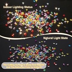 9000-Pack Fake Diamonds Crystal, 4.5mm Mini Clear Acrylic Gems [Light Blue]