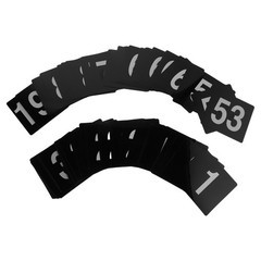 100Pcs Wedding Table Number Cards Black PVC for Party Cafe Restaurant Seating