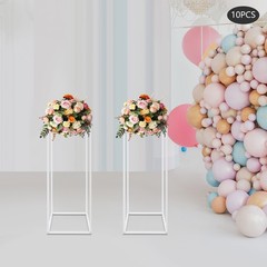 10Pcs Metal Flower Stand Wedding Flower Stand Rectangular Flower Display Stand