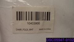 White Polyester Banquet Chair Cover P/N 10403900