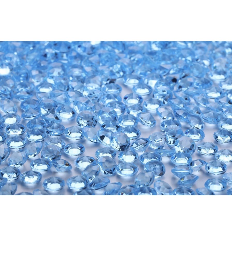 2000 Wedding Table Scatter Light Blue Crystals Acrylic Diamonds Rhinestones 8mm