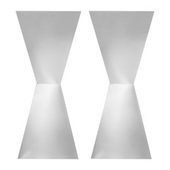 2pcs Silver Flower Stands,25*60cmTable Centerpiece Decor Stand For Party,Wedding