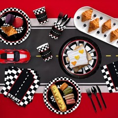175 Pcs Race Car Birthday Party Decorations Racing Checkered Set Includes Pla…