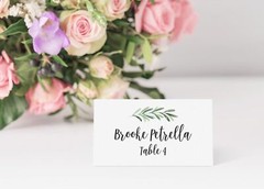Printed Party Table Place Cards for All Occasions and 2x 3.5 inches, Branch