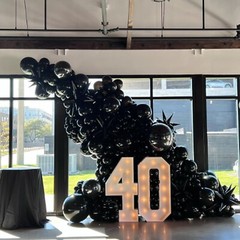 120pcs Black Balloon Arch Kit, 18 12 10 5 inch Black Latex Balloons Different…