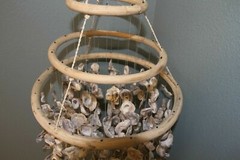 Beach Wedding Archway Hanging Seashell Decor Large Oyster Mobile, Oyster Expo