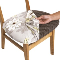 Stretch Seat Covers for Dining Chairs Wedding Banquet Chair Cushion Slipcovers