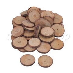 50 Pack of 3-4cm Round Natural Wood Slices Wood Discs for Crafts and Decorations