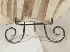 Easel Display Stand XL Large Size Scroll Design Dark Silver Folding