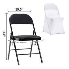 Peomeise Stretch Spandex Folding Chair Cover for Wedding Party Dining Banquet…