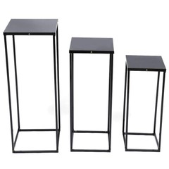 3Pcs Metal Stand Wedding Decoration Road Lead Flower Centerpiece Column Set