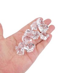 1000 Pack 1 Inch Clear Acrylic Fake Ice Cubes Display for Home Wedding Decor