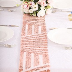 5 BLUSH Tulle CHAIR SASHES Sequins Geometric Pattern Party Events Decorations