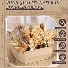 24 Pcs Boho Dried Flower Bouquet Mini Wedding Handmade Dry Flowers