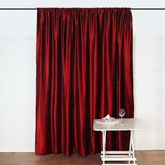 WINE 8 ft Premium Velvet Backdrop Curtain Party Wedding Event Booth Decorations