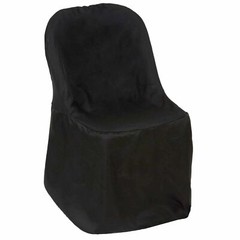 Polyester Folding Wedding Chair Covers 25 50 75 100 Bulk Black White Ivory