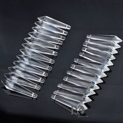 50PCS LARGE CLEAR CHANDELIER GLASS CRYSTALS LAMP PRISMS PARTS HANGING DROPS 38MM