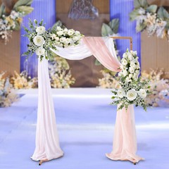 Backdrop Stand Square Metal Arch Party Frame for Wedding Birthday Parties Gold