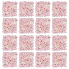 Artificial Flower Wall Panels, Artificial Flower Wall Backdrop, 16PCS Panels