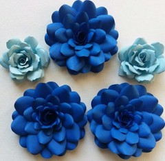 Paper Flowers 3-D Handcrafted Wedding DIY Party Decor Craft Small Backdrop 5 pcs