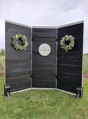 New Rustic Farmhouse Wood 3 Panel Backdrop Decor Display Wall- Weddings, Events