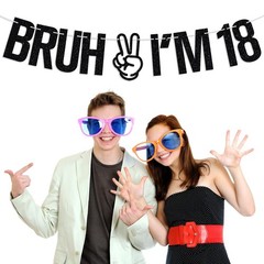 Bruh I’m 18 Banner, Bro I’m 18, Time to Adult, Happy 18th Birthday Party Deco…