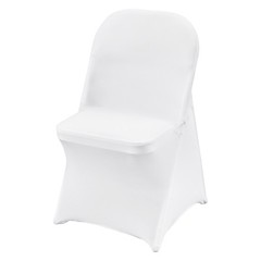 VEVOR 100PCS White Stretch Spandex Folding Chair Covers for Wedding Party Dining