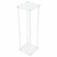 2PCs 60/80cm Acrylic Tabletop Flower Stand Centerpieces Wedding Decor Clear Rack