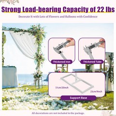19.7*9.8ft Garden Arch For Wedding Bridal Party Decoration Prom Flower Stand