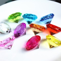 100 Pcs Fake Gems Jewels Artificial Diamonds Shaped Gemstones Purple Line Vase
