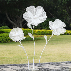 Giant White Silk Flowers for Wedding Reception, Party Decor & Photo Props