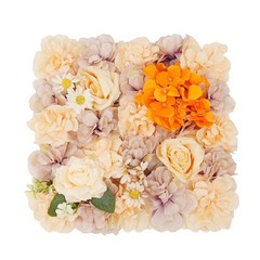 Wall-Mounted 12 Pieces Artificial Flower Wall Panels for Wedding Party Backdrops