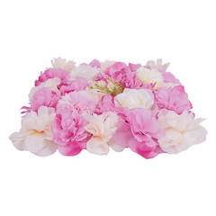 12PCS Artificial 3D Flower Wall Panel Wedding Backdrop Wall Decor Pink 15*15in
