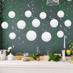 54Pcs Golf Hanging Swirls Party Decorations Golf Theme Birthday Party Decorat…
