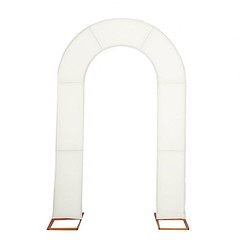 8ft IVORY Fitted Spandex Open Arch Double Sided Backdrop STAND COVER Party Event