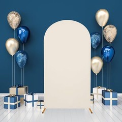 Zippered Stretch Arch Cover Thick Milk-Silk Polyester for Wedding Party Backdrop