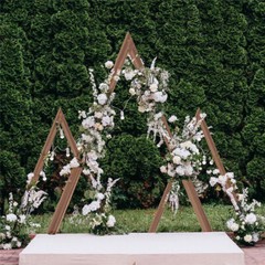 10’x5.6′ Thicken Wood Wedding Arch Ceremony Arbor Backdrop Stand Indoor Outdoor