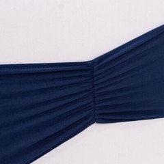 5 Navy Blue Spandex Ruffled CHAIR SASHES Wedding Party Home Decorations