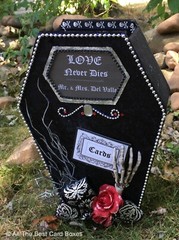 Coffin Wedding card boxHalloweenblackgothicfabriccustompersonalizeddecor