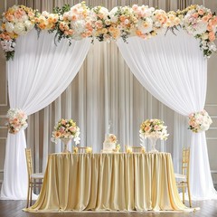 White Backdrop Curtain 10x10ft – Wrinkle Free Polyester Photo Curtain Backdro…