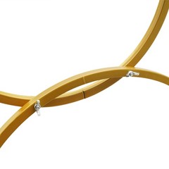 5.02ft High Metal Square Pillar Flower Stand, Gold Arch Stand With 4-tier