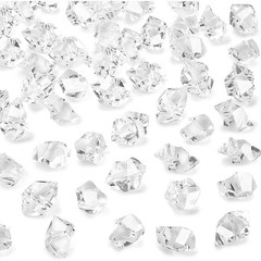 Fake Ice Crystals 150PCS Clear Plastic Diamonds Acrylic Gems Vase Filler Rocks