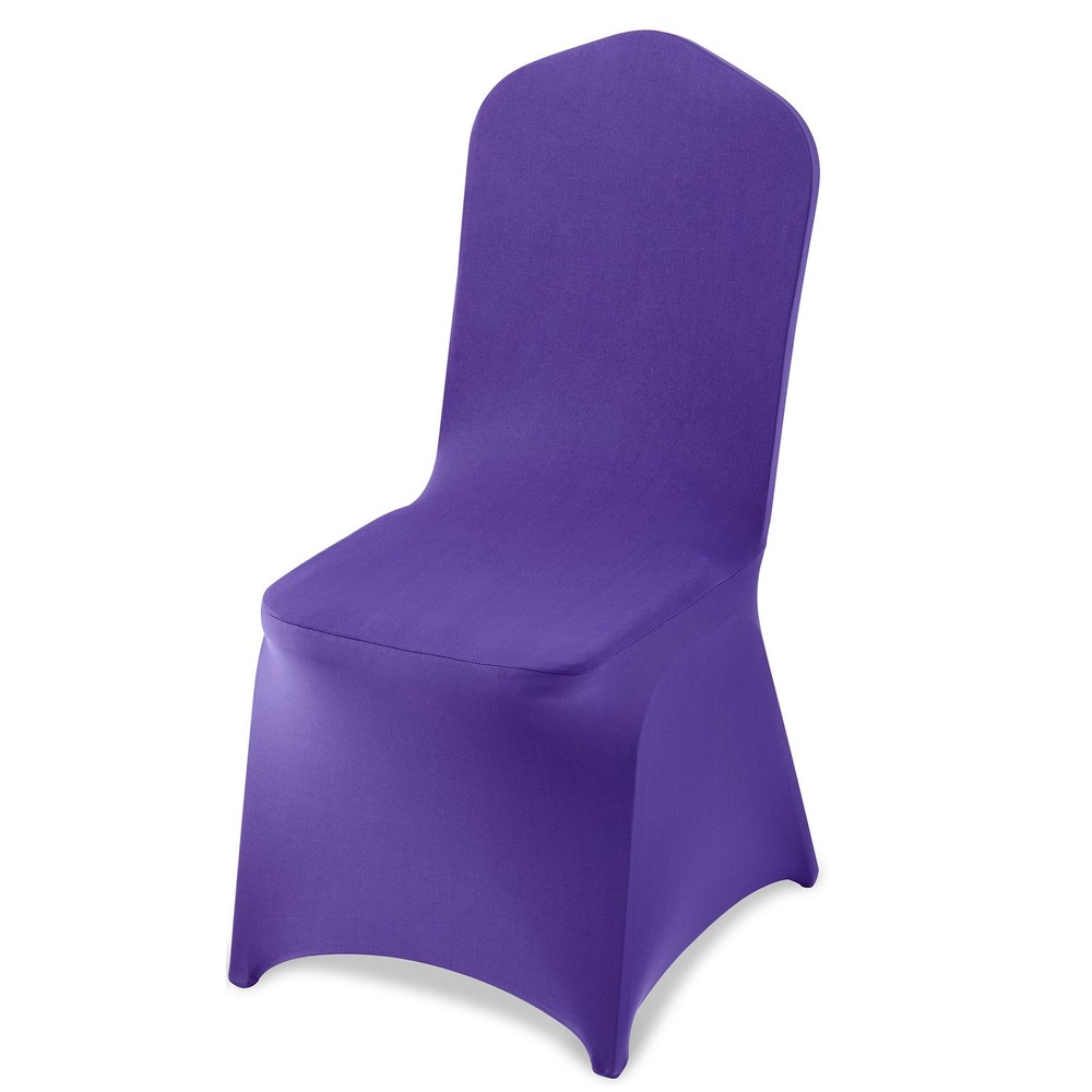 VEVOR 50PCS Purple Stretch Spandex Folding Chair Covers for Wedding Party Dining