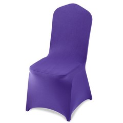 VEVOR 50PCS Purple Stretch Spandex Folding Chair Covers for Wedding Party Dining