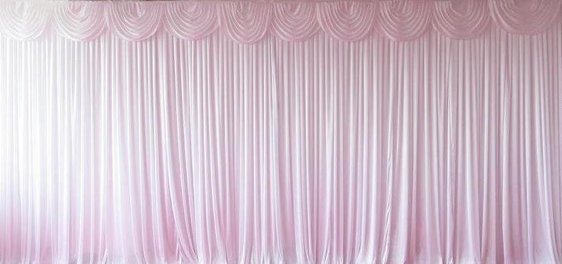 Silk Satin White Detachable Swag For Wedding Backdrop Curtain Party Decor-3M
