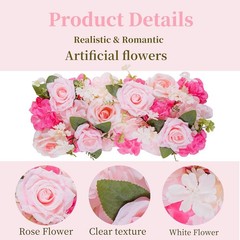 Pack of 10 Wedding Arch Decorations, 20.47 inch Artificial Flower Table